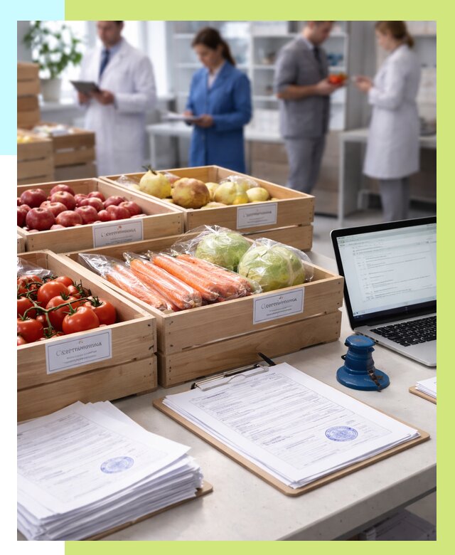 Сертификация овощей и фруктов в Лыткарине от 8707 р. | Алешин-Лтк