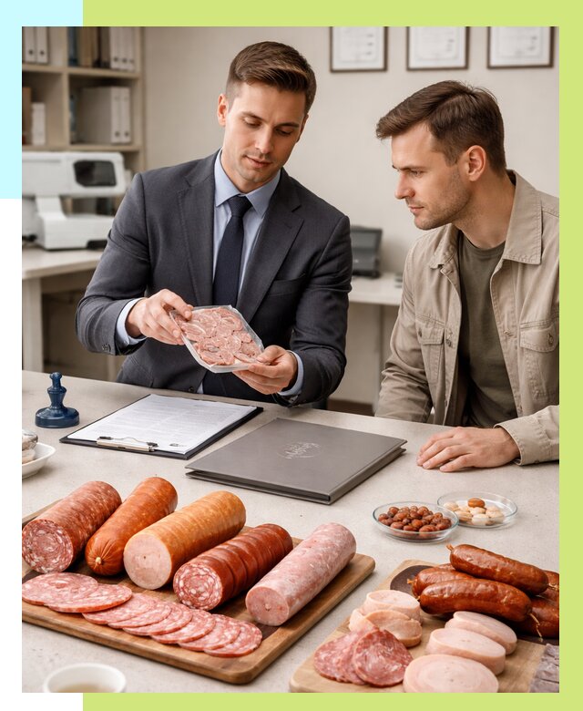 Сертификация колбасных изделий в Лыткарине от 7682 р. | Алешин-Лтк