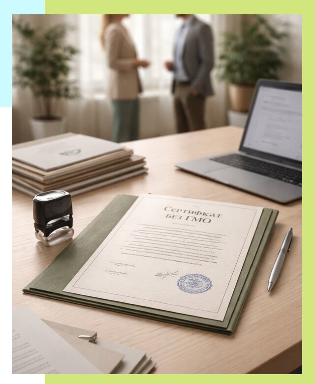 Сертификат без ГМО в Лыткарине от 7682 р. оформить срочно Алешин-Лтк